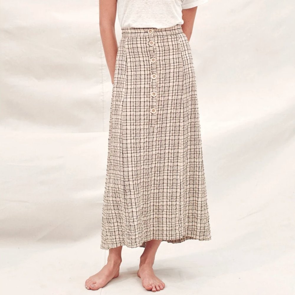 Christy Dawn The Ida Skirt Night Plaid - S, NWT